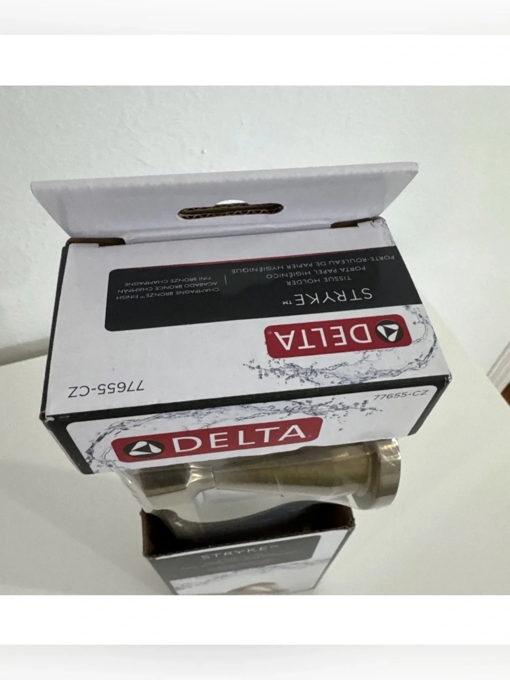 Delta 77655-CZ Stryke Tissue Holder CHAMPAGNE BRONZE Finish Lifetime Guarantee
